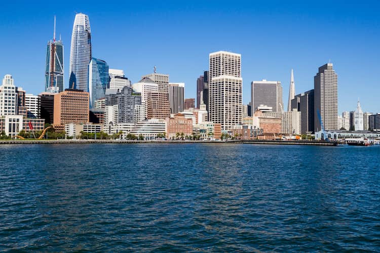 San Francisco skyline from the water