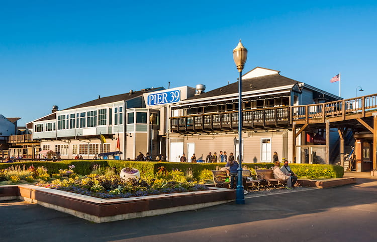 a pier 39 exterior on a clear day