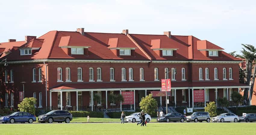 The outside of the Walt Disney Family Museum in the Presidio