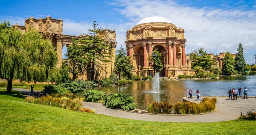 Exterior of the Palace of Fine Arts in San Francisco