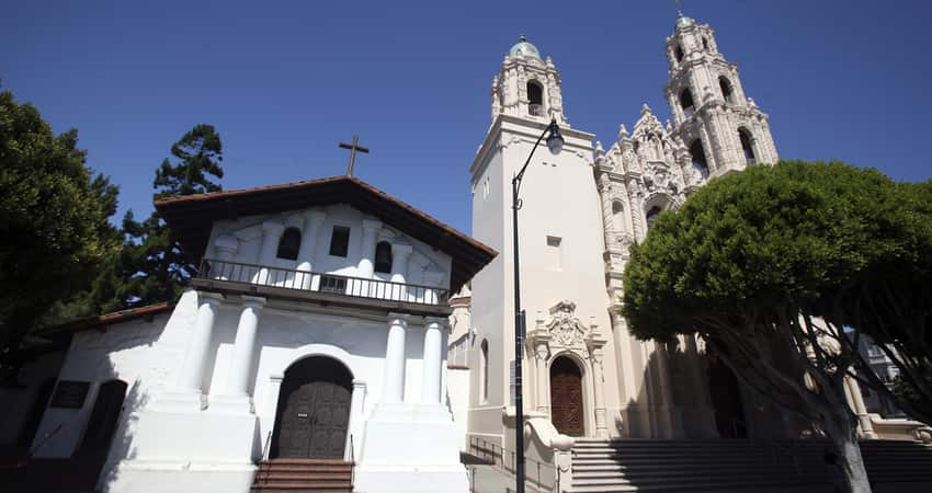 Mission Dolores, a late 18th century Catholic Church in San Francisco