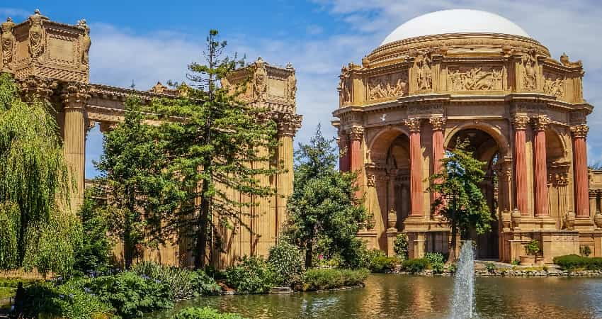 Exterior of the Palace of Fine Arts in San Francisco